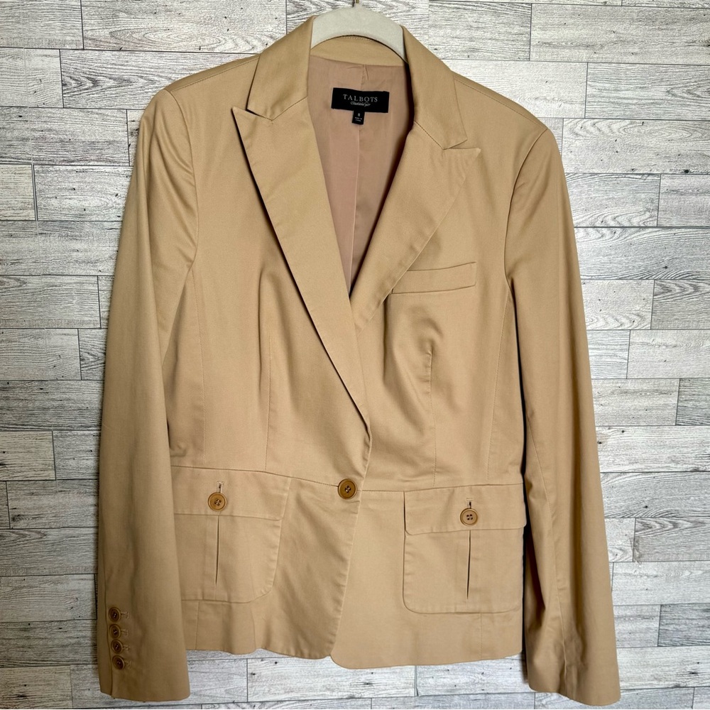 Talbots Women's Tan Blazer Jacket